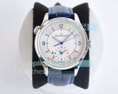 TW Factory Jaeger-LeCoultre Master Control Geographique Q1428530 Silver Dial Blue Leather Strap